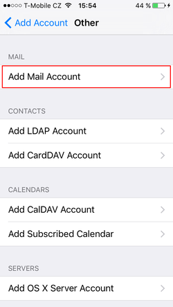 Add Mail Account